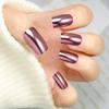 Manicura Oufang de Color Puro Usable Manicura Otoño e Invierno 24 Piezas Exportación Manicura Galvanizada Nicho Uñas Removibles de Larga Duración