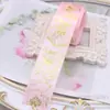 Cartas de Juego Estampado en Caliente Láser de 2.5cm de Ancho, Cinta de Cinta de DIY Hecha a Mano Material para Bolsas Lolita Pain