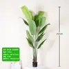 Planta Artificial de Plátano Viajero en Maceta, Planta Verde Grande de Pie para Decoración de Sala de Estar, Árbol Falso para Habitaciones Modelo de Hotel y Alojamiento, Planta Biomiética
