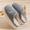 Pantuflas de Algodón para Mujer de Otoño e Invierno Nuevas Antideslizantes Casuales para el Hogar Simples de Pareja Cálidas Engrosadas Calzado de Algodón para Exteriores Estudiante Venta al por Mayor