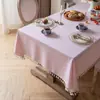 Mantel de color liso simple, impermeable, fácil de limpiar, cubierta de mesa de comedor de lujo ligero, mantel para mesa de centro de sala de estar, disponible en varios colores, directo de fábrica