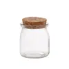 Botella de Vidrio Transparente Espesado para Pudín con Tapa, Botella para Yogur, Botella de Leche, Botella Vacía para Reenvasado de Gelatina, Venta al por Mayor