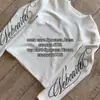Camiseta casual de manga longa com gola redonda, estilo rua retrô europeu e americano, solta, estampa de leopardo, estampa de letras, estilo ins