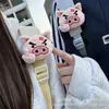 Colgante de Mochila de Cerdo Zaemon Súper Lindo Juguete de Peluche de Dibujos Animados Llavero para Bolso Encanto de Bolsa de Velcro