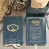 Caixas de Presente de Veludo Coloridas Personalizadas no Atacado, Convites de Casamento Luxuosos, Caixas de Embalagem de Presente de Grande Capacidade para Convites de Casamento