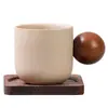 Taza de café estilo japonés para dropshipping, taza de arcilla para espresso, taza de té de cerámica hecha a mano, taza casera personalizada de cerámica rústica