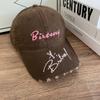 Gorra de Béisbol Bordada con Letras Rasgadas Estilo Americano Nueva para Primavera y Otoño Unisex Visera Solar Marca de Moda Callejera Personalizada Gorra de Pico de Pato