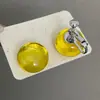 Pendientes de Cuentas Transparente de Colores Dopamina para Mujer, Simples y Versátiles, Dulces y Elegantes, Clips para Orejas sin Perforar