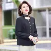 Nova Roupa Externa Feminina para Mães de 40-60 Anos Roupas de Primavera para Mulheres de Meia-Idade e Idosas de 50 Anos Roupa de Meia-Idade Cardigã