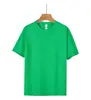 Camiseta branca masculina de algodão penteado, manga curta, verão, solta, casual, respirável, 180g