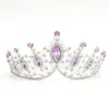 Acessórios de Cabelo para Casamento Ornamentos de Liga Cruzamento Europeu e Americano Retrô Coroa Barroca Coroa Grande de Strass Olho de Cavalo Faixa de Cabeça