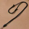 Cordón Trenzado Hecho a Mano de Madera de Ébano Colgante de Buda de Jade Collar con Colgante de Jade Cristalino Cordón para Colgar Cordón para Colgante de Cuello