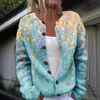 Nuevo suéter cárdigan floral paisley europeo y americano transfronterizo para Amazon, AliExpress y tiendas independientes, versátil y elegante