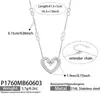 Collar colgante de corazón misterioso estilo europeo y americano con incrustaciones de circonita, acero inoxidable chapado en oro de 18 quilates, collar de nicho de lujo ligero al por mayor