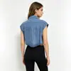 Novo Colete Jeans Transfronteiriço Amazon 2026 para Mulheres, Colete Sem Mangas Estilo Europeu e Americano com Bolsos Grandes, Versátil