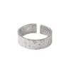 Nuevo Anillo de Lámina de Estaño Estilo Coreano para Mujer, Anillo Abierto de Lámina de Estaño Cóncavo-Convexo Simple Retro, Tendencia de Anillo de Moda Europea