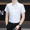 Camisa de Manga Corta a Cuadros para Hombre 2026 Verano Nuevo Estilo Joven y de Edad Media Casual de Negocios Guapa Camisa para Hombre Corte Ajustado Moderna