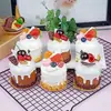 Celebridade da Internet Simulação Tigela Sorvete Modelo Verão Casquinhas Sorvete Geladeira Adesivos Enfeites Decorativos Brinquedo Exibição Adereços