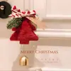 Adornos Navideños de Peluche Transfronterizos, Ramas de Pino Simuladas, Lazos, Cascabeles, Decoraciones para Colgar en Ventanas y Coches, Recuerdos para Fiestas Navideñas