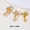 Chapado en cobre con oro de 18 quilates, con un colgante de borla de calabaza de circonio, diseños de mariposa, luna y estrella, adecuado para pulseras de cristal DIY, joyería de media cadena y componentes de accesorios