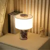 Lámpara de mesa portátil de lujo con ambiente de piedra, recargable, para dormitorio, estudio, hotel, bar, mesita de noche, mesa de comedor, escritorio, atenuación continua creativa