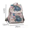 Mochila casual de doble uso tejida y bordada con jacquard de hilo de oro de estilo étnico, perfecta para viajar en Yunnan
