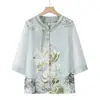 Roupas de Verão para Mulheres de Meia-Idade e Idosas, Camisas de Verão, Conjuntos para Mães, Tops de Estilo Tradicional para Mulheres de Meia-Idade e Idosas, Roupas para Avós