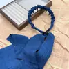 Faixa de Cabelo Feminina Minimalista Retrô/Estilo Court Japonês e Coreano com Temperamento de Fada, Faixa de Cabelo Trançada em Tecido Jeans com Cadarço Estilo Floresta