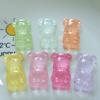 Color transparente luminoso oso grande resina oso DIY hecho a mano pegatina para refrigerador caja de almacenamiento material decorativo parche para zapatos con agujeros