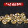 Pulsera de cuentas de cristal dorado natural esparcidas, hecha a mano, con cuentas tejidas, accesorio de joyería, bolsa