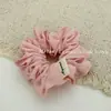 Estilo Coreano Colorido Tecido Intestino Elástico de Cabelo Primavera Verão Elástico de Cabelo Elástico Rabo de Cavalo Flor de Cabelo Corda de Cabelo Simples Feminina