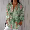 Camisa Feminina Europeia e Americana Moda Manga Três Quartos Impressão Digital 3D Venda Quente Fornecedor de Fábrica Moda Casual Multicor