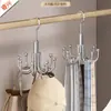 Percha de Metal para Ropa con Gancho Giratorio de Ocho Garras, Colgador de Acero Inoxidable para Bolsos del Hogar, Gancho Multifuncional para Abrigos y Sombreros, Organizador de Almacenamiento