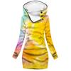 Suéter saia de moda popular da Amazon para mulheres, impressão digital 3D, cor grafite, com capuz, suéter saia feminina