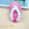 Lindo Otoño e Invierno Felpa Divertido Colgante de Pantuflas Dopamina Peludo Chica Bolso Colgante Máquina de Ganzos Muñeca