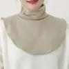 Cuello alto cuello falso suéter versátil para niños otoño e invierno cálido terciopelo alemán bufanda de cuello falso étnico especial cuello falso