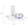 Comedero Doble para Mascotas con Botella de Agua Bebedero Automático Plato para Gatos Recipiente para Comida Recipiente para Arroz Protección Cervical Plato para Gato Perro Plato con Orejas de Gato