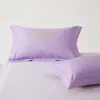 Funda de almohada larga de algodón de fibra larga, color liso estampado, estilo ins escandinavo 2025, nuevo lujo accesible, B&B, individual