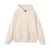 2026 Nuevo Modelo Sudadera Pesada de 400g con Doble Capucha Unisex Sin Cordones Hombros Caídos Corte Holgado Versátil Manga Larga Top Chaqueta