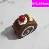 Bolo Fruta Falsa Pão Modelo Rolo Suíço Janela Geladeira Doméstica Adesivo Decoração Fotografia de Alimentos Brinquedo
