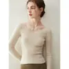 Novo suéter de gola V 100% cashmere para mulheres, novo de 2026 para outono e inverno, slim-fit, camada base, suéter interno de malha de cashmere de cabra