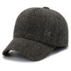 Sombrero para hombres de mediana edad y ancianos, sombrero de invierno cálido para padre, hombre mayor, sombrero de cuero, forrado de felpa, protección para los oídos cálida para el frío, gorra para hombre mayor