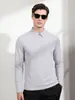 Camisa polo clásica sencilla de manga larga con cuello semi-alto y cremallera para hombre y mujer, adecuada para deportes al aire libre, uso casual y para ir al trabajo, con opción de logo personalizado