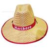 Sombrero Vaquero Occidental para Hombre de Paja de Papel Sombrero de Playa para el Sol Sombrero de Pesca de Ala Ancha Sombrero Vaquero Plano para Exterior Protección Solar Marca de Moda