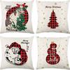 Conjunto de Fronhas de Almofada de Natal Combinadas Transfronteiriças Capas Decorativas para Almofadas de Sofá Amazon Suporta Personalização