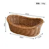 Imitação de rattan cesta de frutas de rattan cesta de frutas supermercado lanche cesta de armazenamento tecido pão plástico de frutas e vegetais quadro de exibição