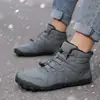 Nuevos zapatos de algodón gruesos de suela gruesa para otoño e invierno, para hombre y mujer, cómodas botas de nieve cálidas para exteriores con forro de felpa y zapatos de algodón casuales engrosados