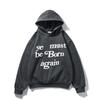 Sudadera con capucha unisex estilo hip-hop Kanye con estampado de letras de espuma, sudadera polar casual versátil estilo Ins