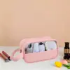 Bolsa de Cosméticos Transparente de PVC Grande Capacidade Bolsa de Banho Portátil de Viagem Bolsa de Higiene Pessoal à Prova d'Água Bolsa de Armazenamento de Cosméticos