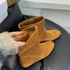 Chuyuji 2026 Otoño/Invierno Nuevas Botas Birkenstock Vintage Mate que Aumentan la Altura y Adelgazan Botas Delgadas para Mujer